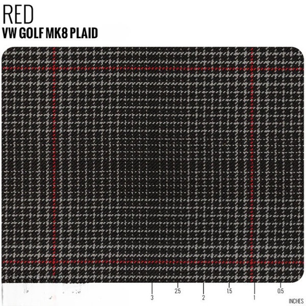 GTI MK8 Plaid Car Upholstery Fabric - VW Golf  - 59" - 150CM - Tartan Chic - Ideal for Seat, Interior, Automobile- - 3.5mm Foam Laminated