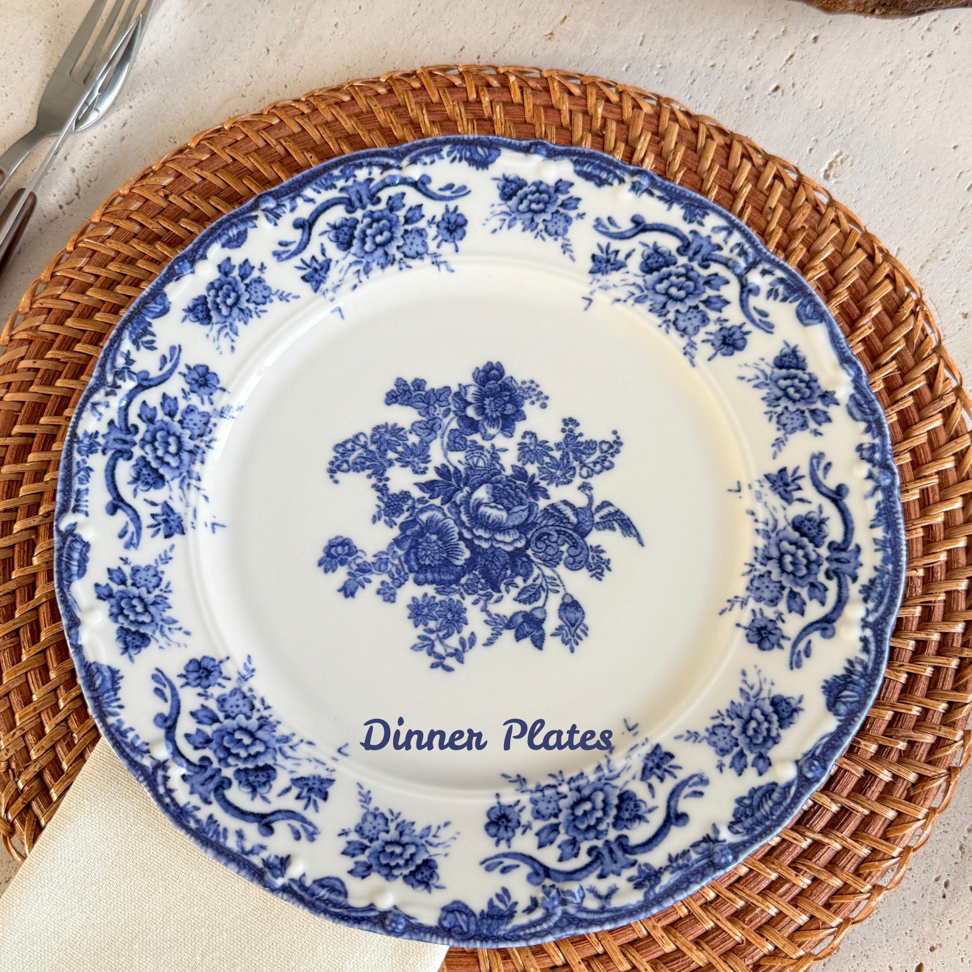 Porcelain Dinnerware Set Azul Dark Blue 24-piece | 6 Person