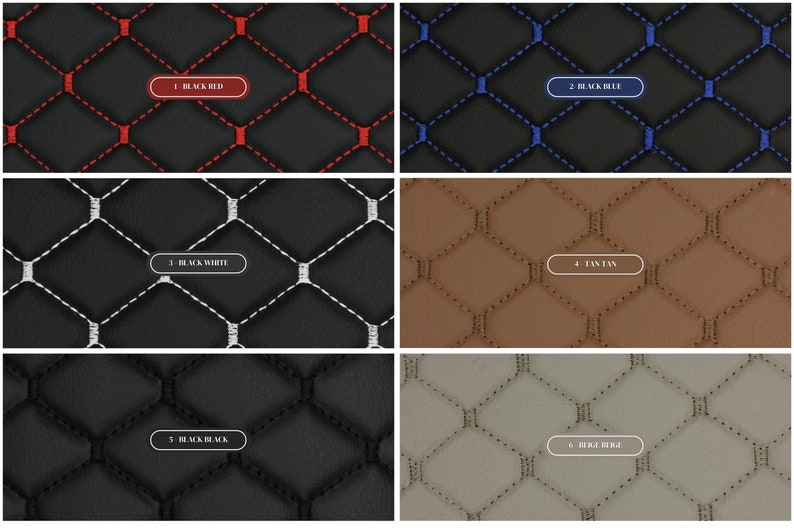 Quilted Vinyl Faux Leather Car Upholstery Fabric 2x2 5x5cm Diamond Stitch with 5mm Foam Backing 140cm Wide Automotive Projects zdjęcie 1