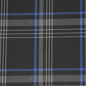 Tecido para estofamento de carro xadrez azul - VW Golf GTI MK7 - Espuma de conforto de 3 mm - 59" - 150 CM - Tartan Chic - Ideal para assento, interior, automóvel