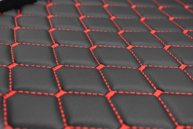 Car Upholstery Fabric Quilted Vinyl Faux Leather 2x2cm Etsy