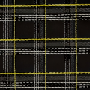 GTI Yellow Plaid Car Upholstery Fabric - VW Golf MK7- 3.5mm Comfort Foam - 59&quot; - 150CM - Tartan Chic - Ideal for Seat, Interior, Automobile