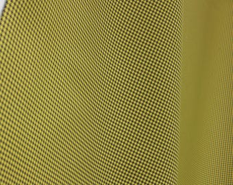 Pepita Houndstooth Car Seat Upholstery Fabric Porsche - Yellow Black Seat, Interior, Automobile,Headliner 4mm Foam Backed 150CM 55"