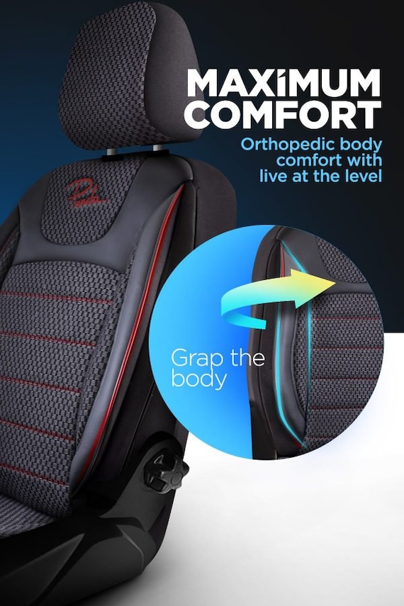 Coprisedili Auto Su Misura In Pelle Nera Per Renault Captur (2013-) - Set Completo 5 Posti Con Fori ISOFIX E Airbag - 2