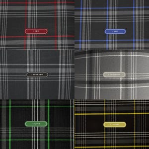 Plaid Car Upholstery Fabric - VW Golf GTI MK7- 3mm Foam - 59&quot; - 150CM - Tartan - Perfect for  Seat, Interior, Automobile