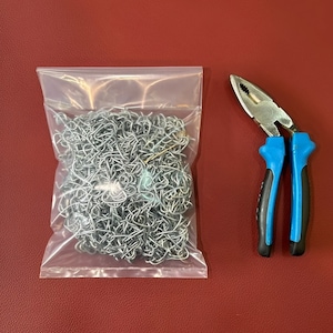 Combo de alicates de agarre para tapicería + gancho de gancho para tapicería de 1 kg - Herramientas para tapicería profesional y sujeción de telas / Automóvil / Asiento / Camión