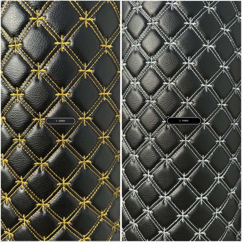 Quilted Vinyl Faux Leather Car Diamond Cross Upholstery Fabric Cross ...