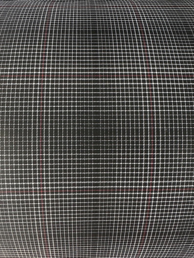 Plaid Car Upholstery Fabric VW Golf GTI MK7 3mm Foam 59 150CM Tartan & Red and Gray Perfect for Seat, Interior, Automobile image 10