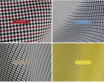 Pepita Houndstooth Car Seat Upholstery Fabric Porsche - BMW Seat, Interior, Automobile, Door Headliner 4mm Foam Backed Restoration 150CM 55"