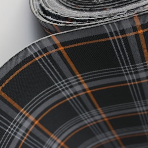 Orange Plaid Car Upholstery Fabric - VW Golf GTI MK7- 3mm Foam - 59&quot; - 150CM - Tartan - Ideal for Seat, Interior, Automobile