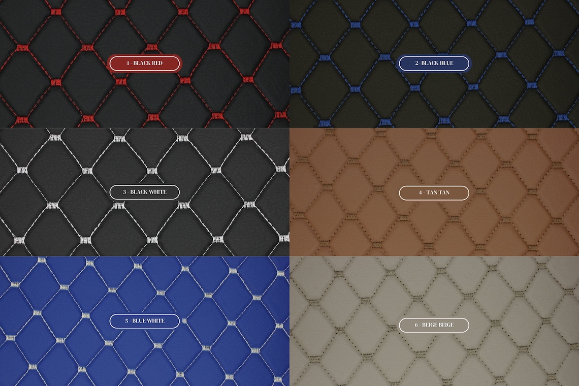 Quilted Vinyl Faux Leather Car Upholstery Fabric Etsy