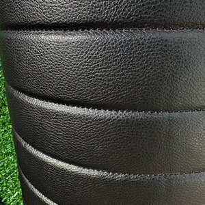 Quilted Vinyl Faux Leather Car Upholstery Fabric |  Line Stitch with 5mm Foam Backing | 140cm - 55" Wide | Automotive - Boat - Motorcycle