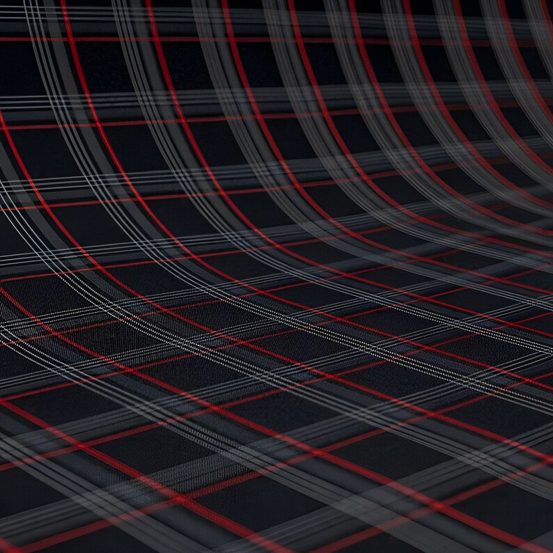 Plaid Car Upholstery Fabric VW Golf GTI MK7 3mm Foam 59 150CM Tartan & Red and Gray Perfect for Seat, Interior, Automobile image 9