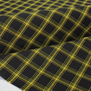 VW Golf GTI MK1 MK2 MK5 Plaid Car Upholstery Fabric Yellow Green Black - No Foam - 59&quot; - 150CM - MK 1 Seat Check -  Interior, Porsche 924