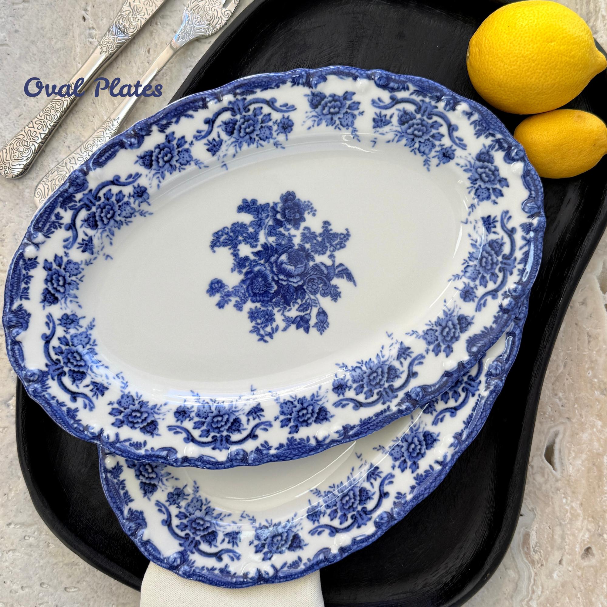Porcelain Dinnerware Set Azul Dark Blue 24-piece | 6 Person
