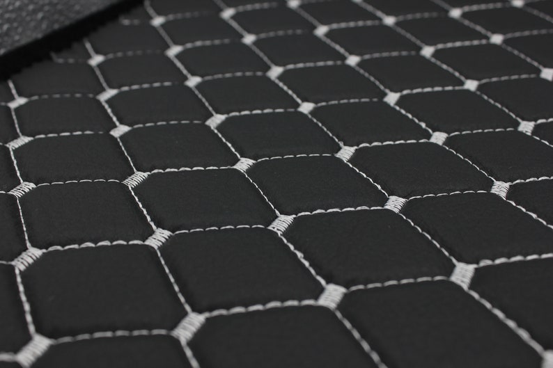 Quilted Vinyl Faux Leather Car Upholstery Fabric Etsy