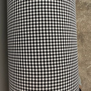 PORSCHE &quot;Pepita&quot; Seating Fabric Houndstooth Car Upholstery Black/White BMW - 4mm Foam Backing Retro 59&quot; - 150cm Multicolor