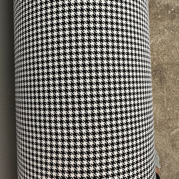 PORSCHE "Pepita" Zitplaatsstof Houndstooth Autobekleding Zwart/Wit BMW - 4 mm Schuimrug Retro 59" - 150 cm Veelkleurig