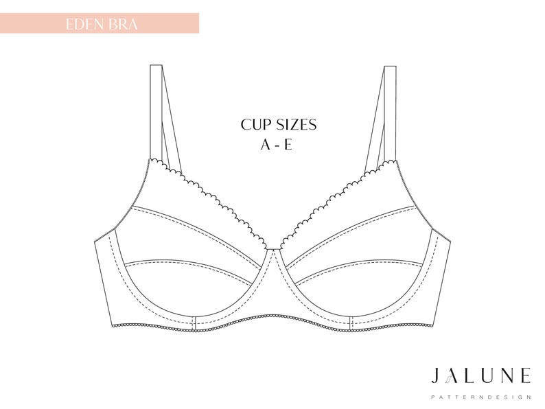 EDEN BRA Instant Download PDF Sewing Pattern for an Asymmetrical ...