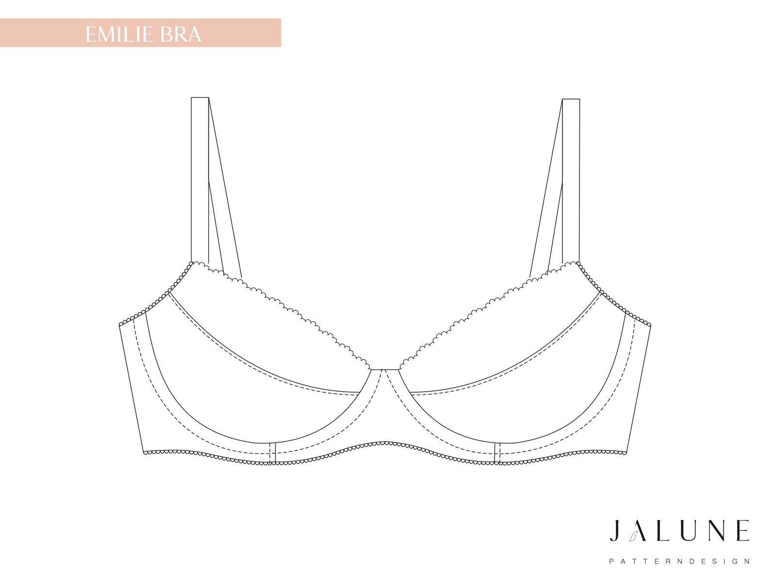 EMILIE BRA Instant Download PDF Pattern for a Push-up Underwire Bra. - Etsy