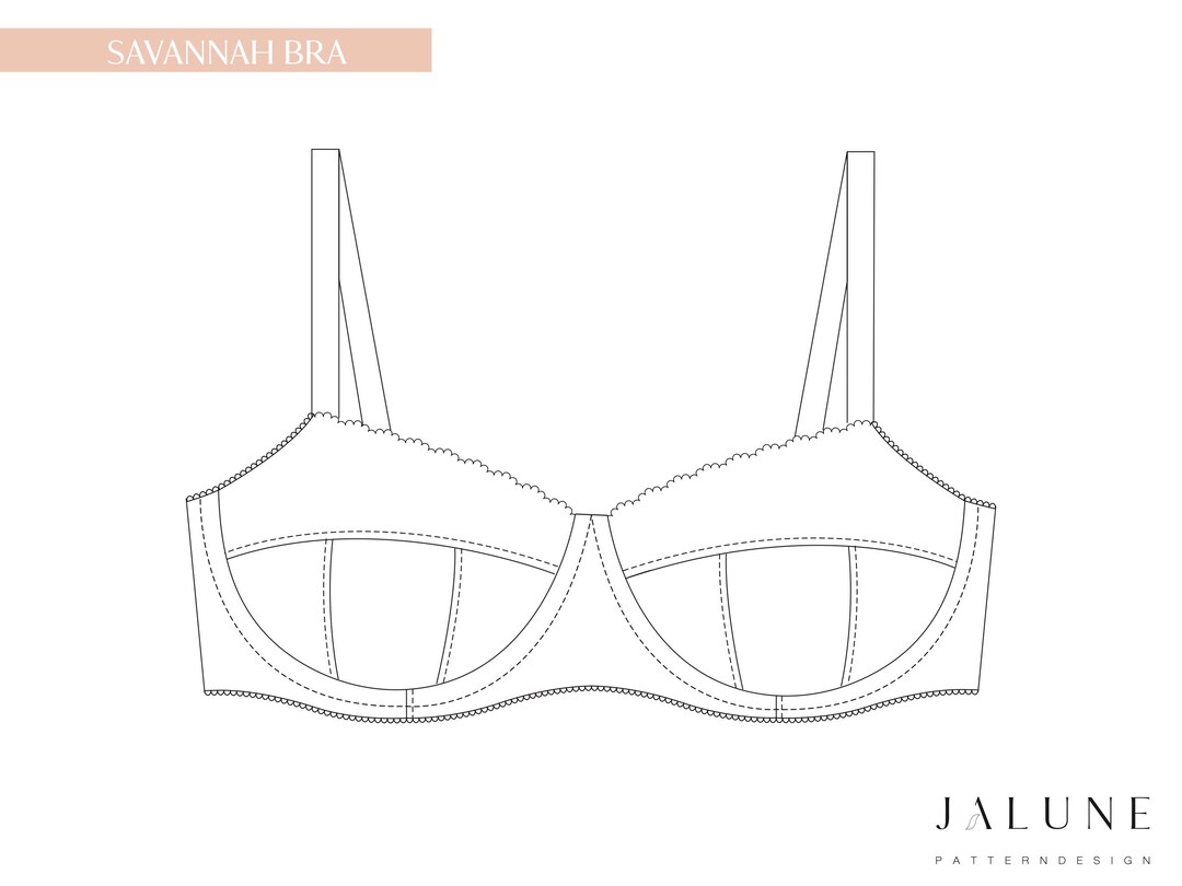 SAVANNAH BRA Instant Download PDF Sewing Pattern for a - Etsy