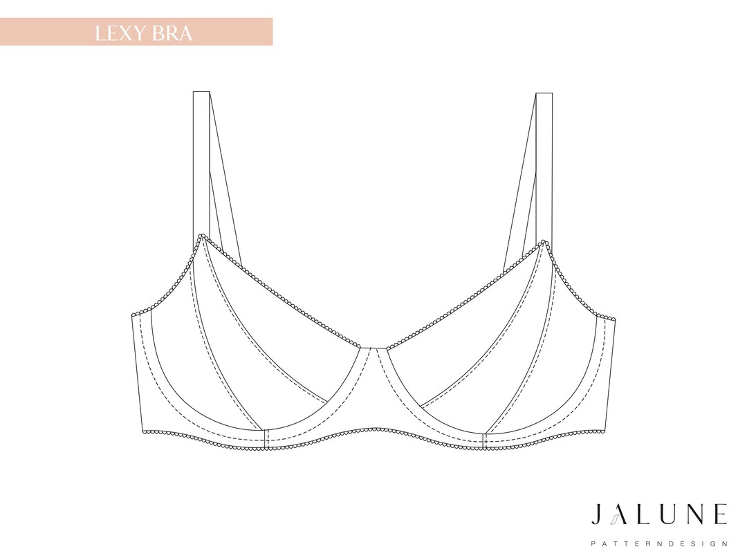 LEXY BRA Instant Download PDF Sewing Pattern for an Asymmetrical ...