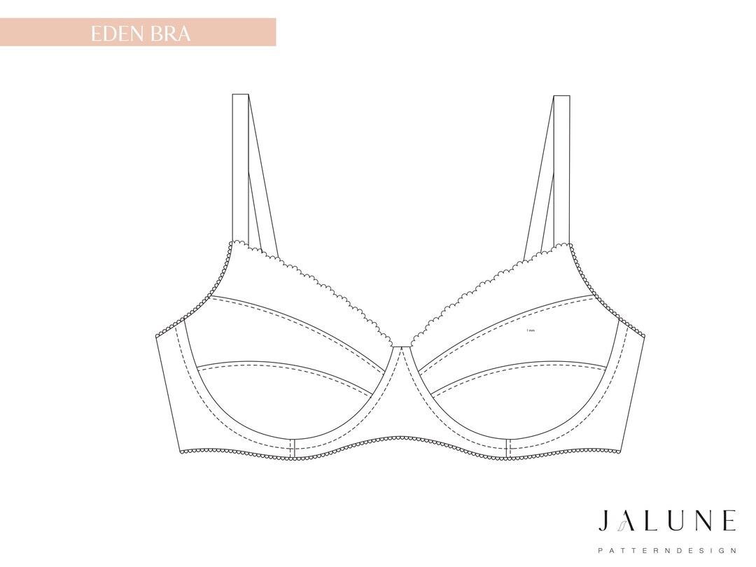 EDEN BRA Instant Download PDF Sewing Pattern for an Asymmetrical ...