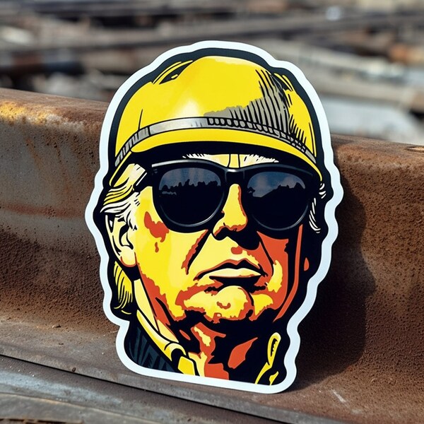 thumbnail image 2 of Trump 47 Stickers – American President Hard Hat Sticker – Red Wave Decal – Funny 10pk 2 of 5