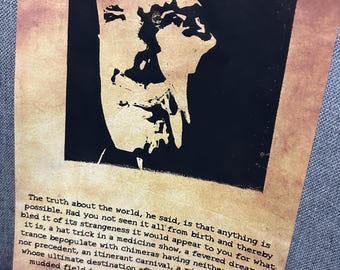 Cormac McCarthy Lino Cut Print: Blood Meridian Art - A4 - Original Art