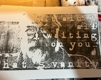 No Country for Old Men Print: Ellis Portrait, Cormac McCarthy Art