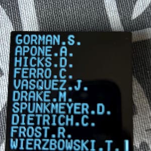 Aliens Sulaco Marines Role Call Fridge Magnet - Unique Movie Collector gift