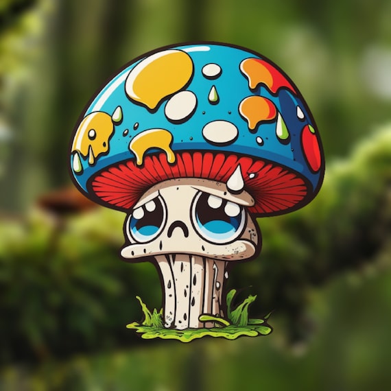 Trippy Cartoon Mushrooms