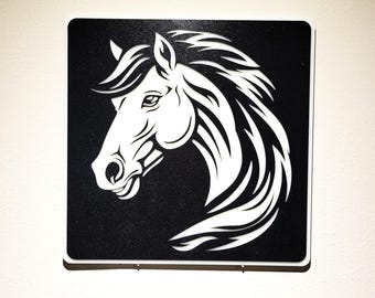 Arte mural, decoración del hogar, letreros personalizados, regalos. Caballos,