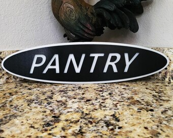 Engraved Pantry Sign, Durable Plastic Wall Art, Kitchen Decor.