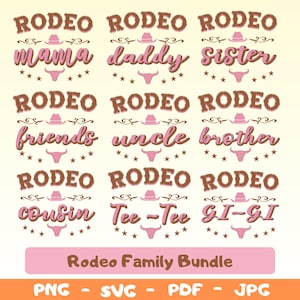 Birthday Family Rodeo Png Bundle,Western Birthday Png,Family Rodeo Bundle Svg,Birthday Family Girl Png,,1st Birthday Png,Cowgirl Png