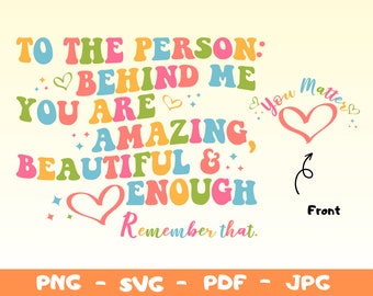 Inspirational You Matter SVG, PNG, Pocket Design Files (Digital Download)