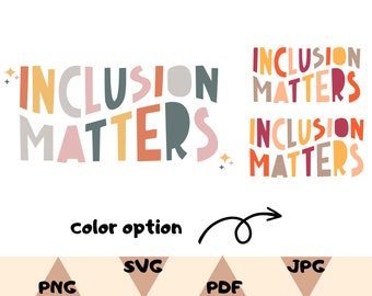 Inclusion Matters Design: Autism & Equality Awareness (SVG PNG)