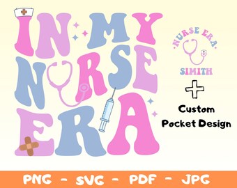 Arquivo SVG e PNG personalizado "Na minha época de enfermeira", design moderno para camiseta de enfermeira (download digital)