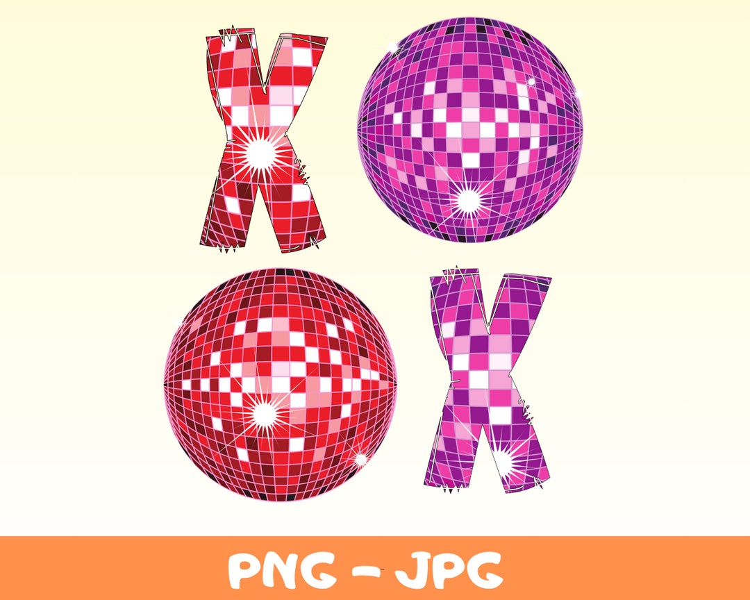 XOXO Faux Sequin PNG, Disco Ball Valentine, Valentines Day Png, XOXO ...