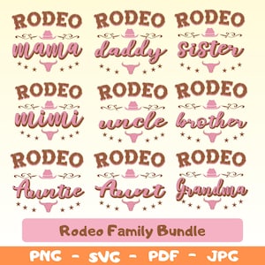 Birthday Family Rodeo Png Bundle,Western Birthday Png,Family Rodeo Bundle Svg,Birthday Family Girl Png,1st Birthday Png,Cowgirl Png