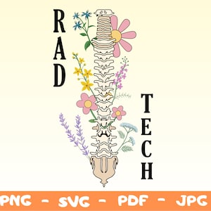 Flower Radiology Svg,Retro Radiology Png,Rad Tech Svg,Retro Xray Technologist  Png,Xray Tech Gift,Radiologic Technologist Shirt Svg,Cricut