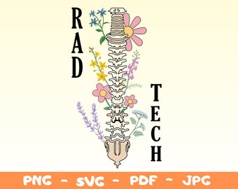 Flower Radiology Svg,Retro Radiology Png,Rad Tech Svg,Retro Xray Technologist  Png,Xray Tech Gift,Radiologic Technologist Shirt Svg,Cricut