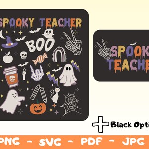 In mijn griezelige leraar tijdperk png, Halloween leraar SVG, leraar SVG, retro griezelige leraar tijdperk png, herfst SVG, leraar cadeau, Halloween 2024