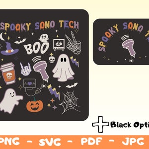 Spooky Sonographer  Svg,Spooky Sono Tech Png,Sonographer Halloween  Shirt Svg,Spooky Ultrasound Technologist Svg,Sonography Halloween PNG