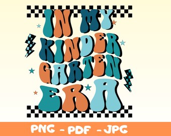 PNG de "En mi época de jardín de infancia", sublimación de regreso a clases (descarga digital)