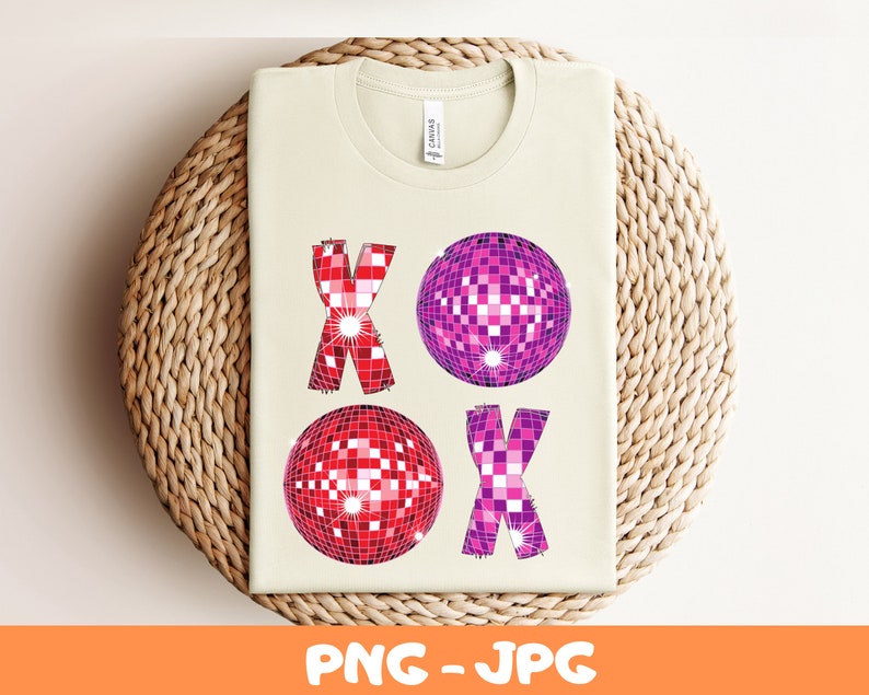 XOXO Faux Sequin PNG, Disco Ball Valentine, Valentines Day Png, XOXO ...