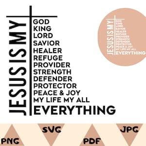Jesus Is My Everthing T-Shirt Svg,Christian Tee Svg,Bible Verse Svg,Religious Svg,Cricut Cut File,Faith Svg,Jesus Svg,Christian T-Shirts Svg