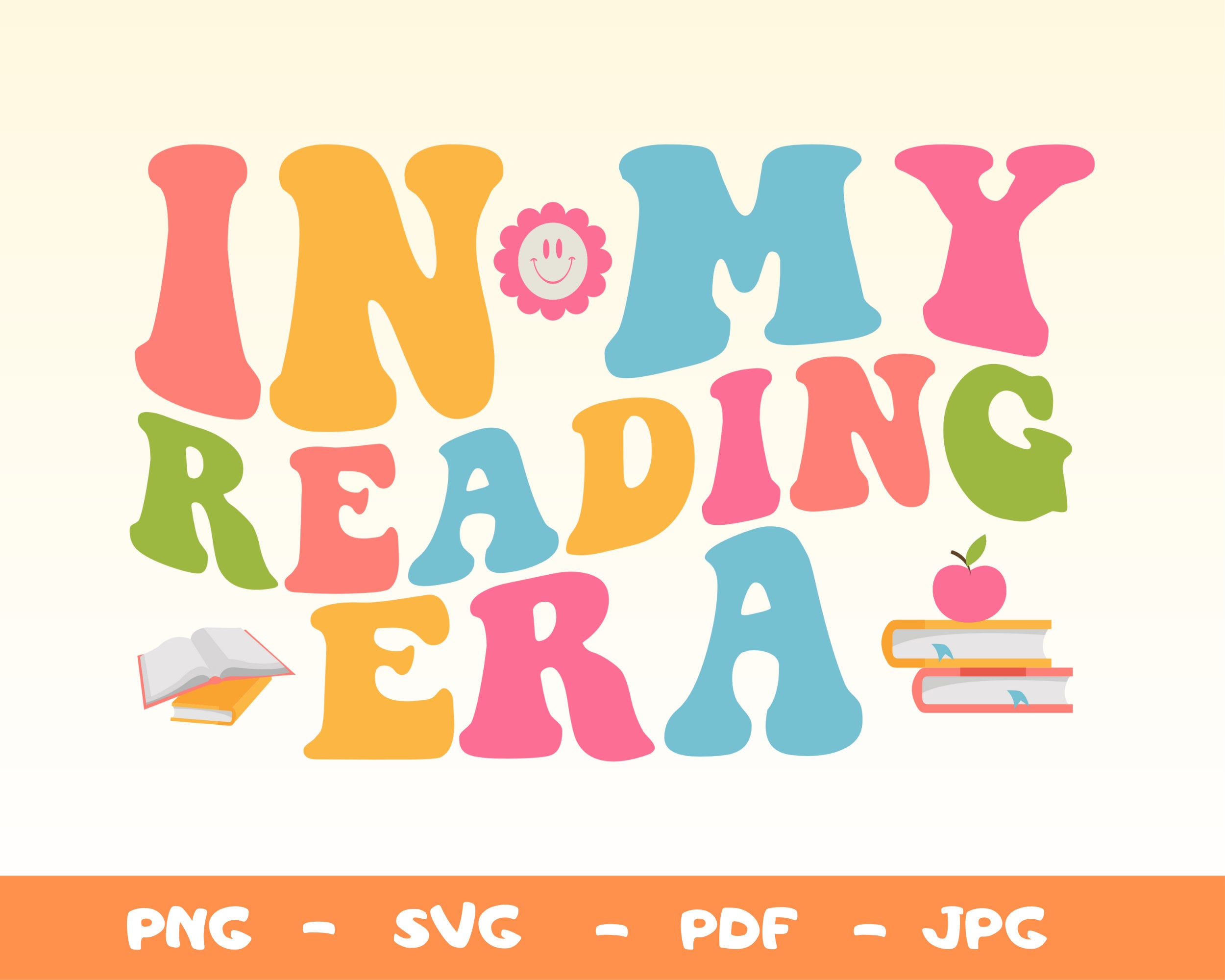 In My Reading Era Png,svg,in My Era Png,reading Png,gift for Book  Lover,book Png,reading Era Svg,in My Era Svg,bookish Png,digital Download 