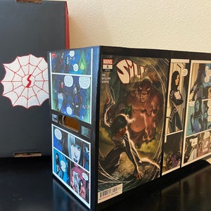CUSTOM SPIDER-MAN Decoupage Comic Book Storage Box 