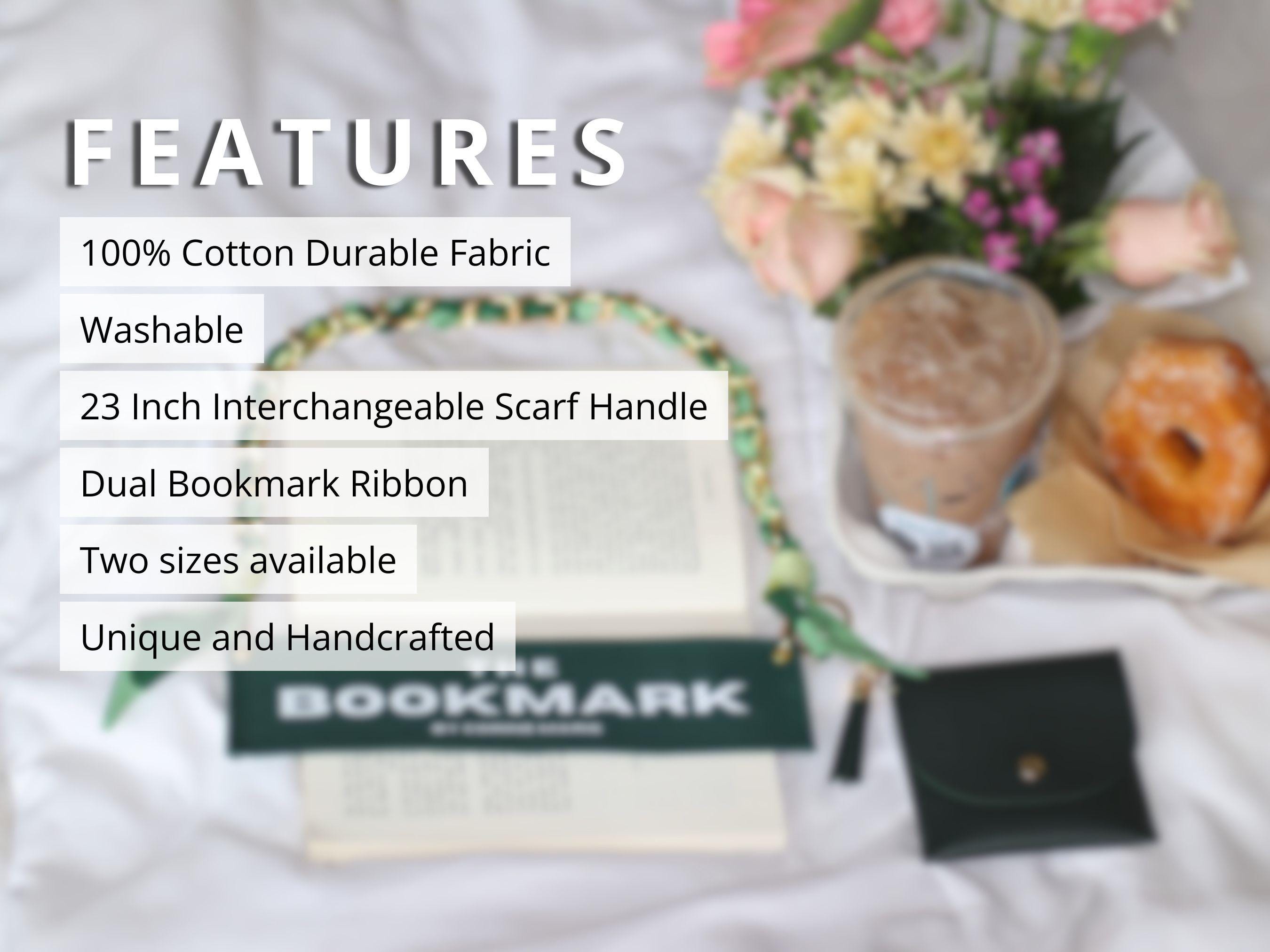 Bookmark with Detachable Strap, FabricnBook Carrier, Bookmark Purse